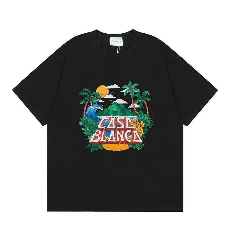 Casablanca T-Shirts Short-Sleeve Graphic Print — Style 28