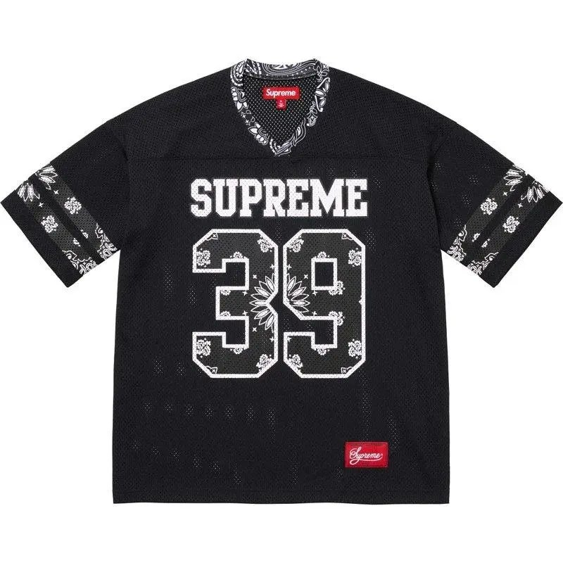 Supreme Football Jerseys Numbered mesh jersey — Style 6