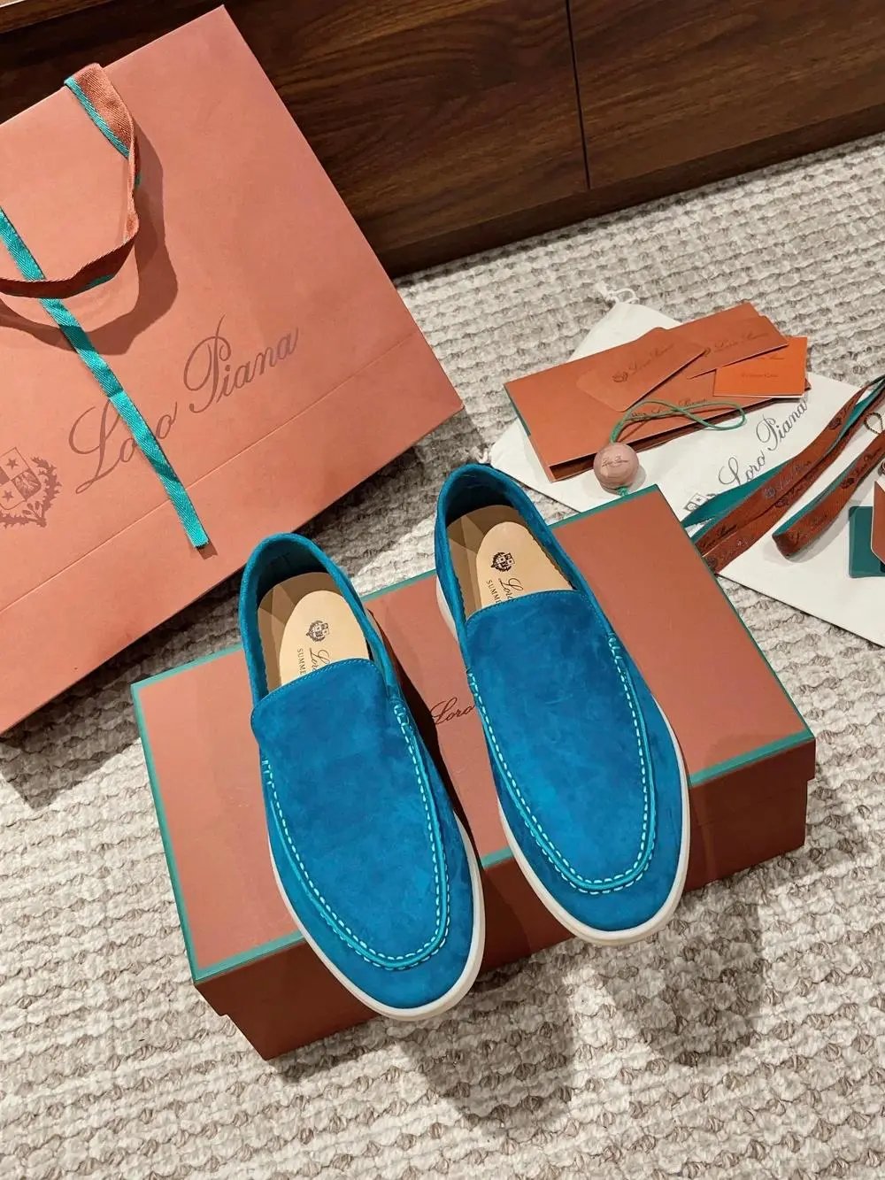 Loro Piana Casual Shoes Summer Walk suede slip-on loafers — Style 8