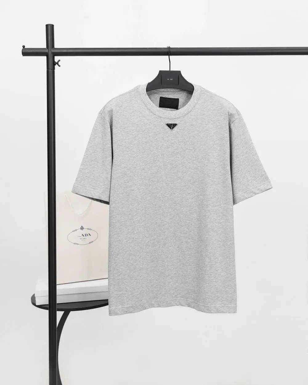 Prada T-Shirts Short-sleeve crew-neck logo — Style 6