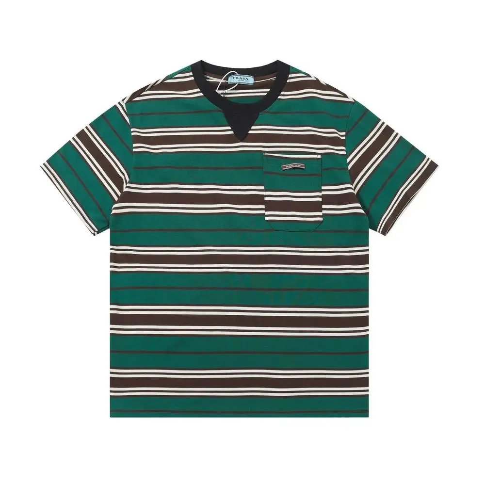 Prada T-Shirts Short-Sleeve Crew-Neck T-Shirt — Style 6