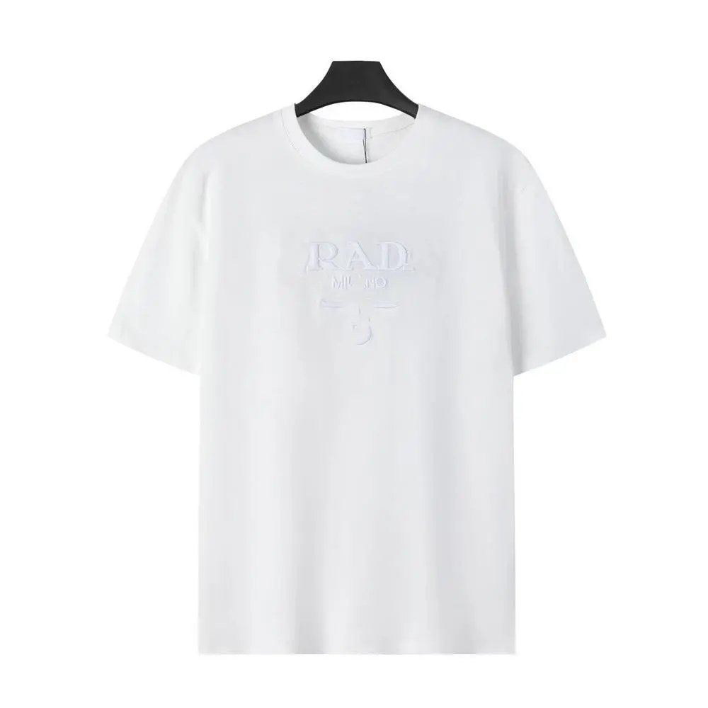 Prada T-Shirts Short-sleeve crew-neck logo — Style 2