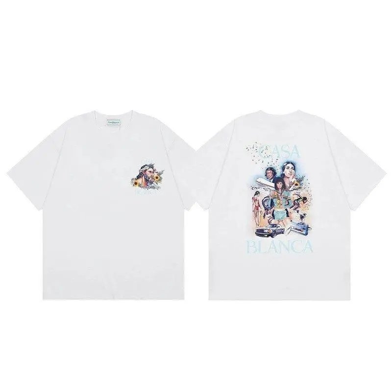 Casablanca T-Shirts Short-Sleeve Graphic Print — Style 11