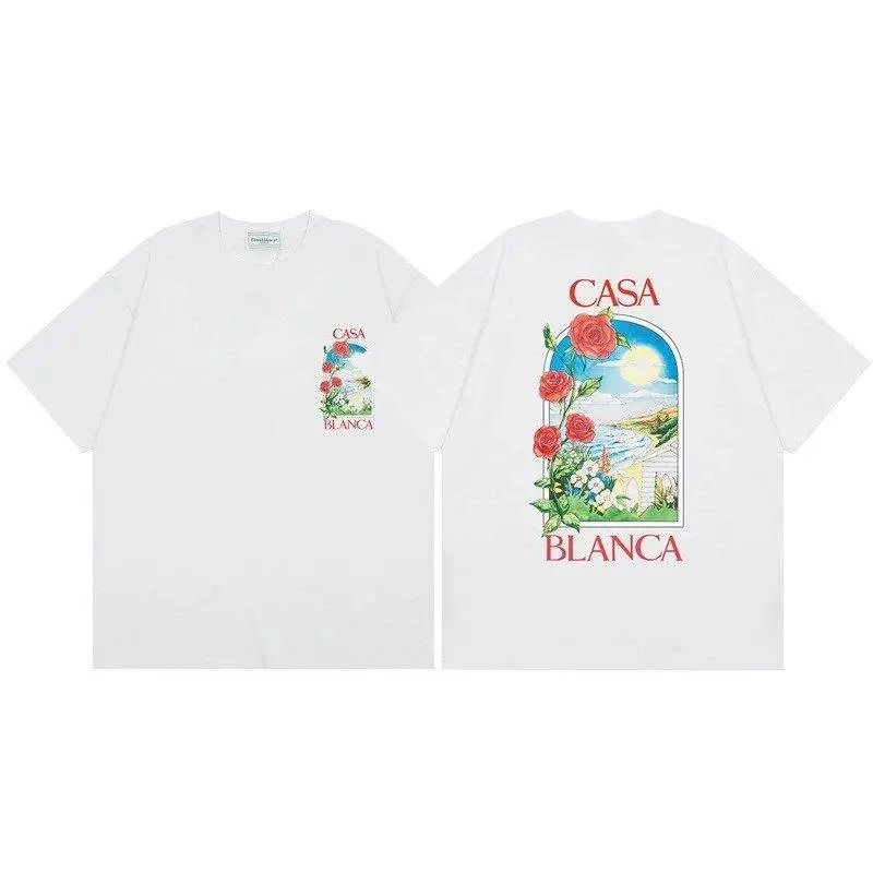 Casablanca T-Shirts Short-Sleeve Graphic Print — Style 35