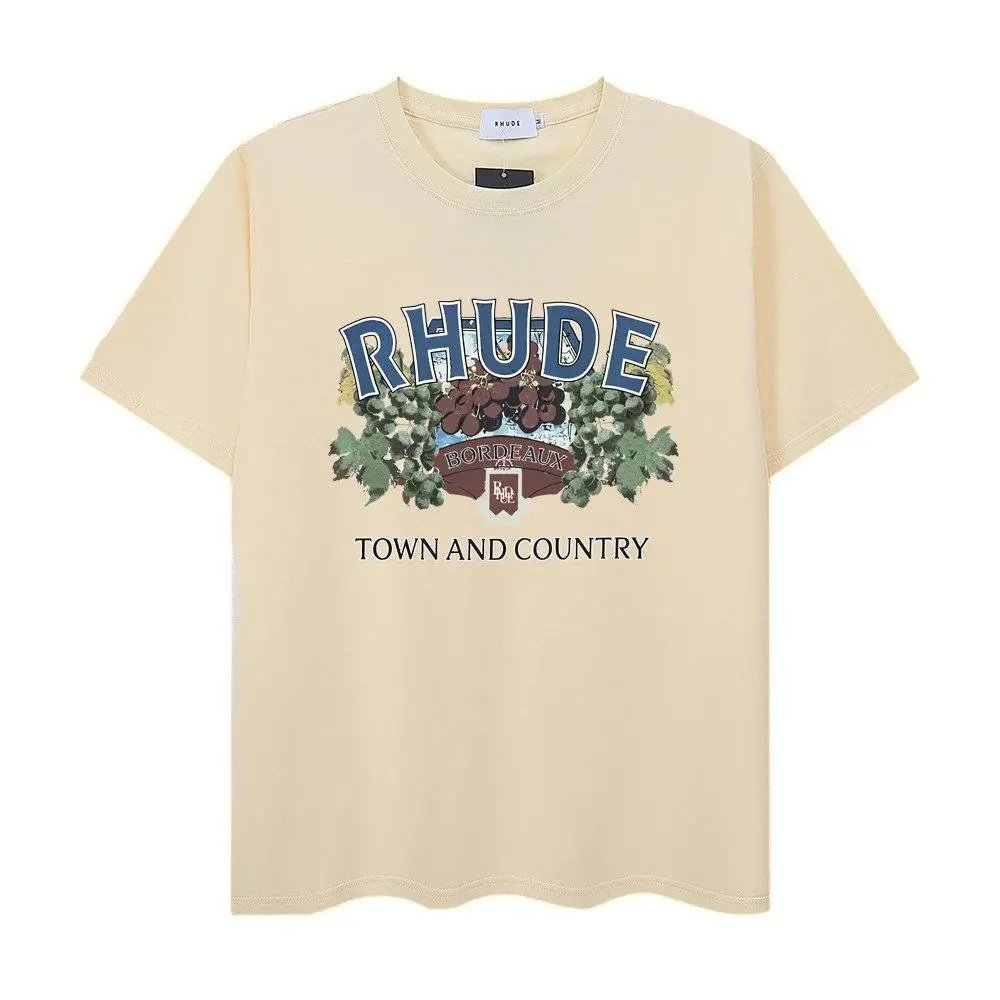 Rhude T-Shirts Short-Sleeve Graphic Print T-Shirt — Style 34