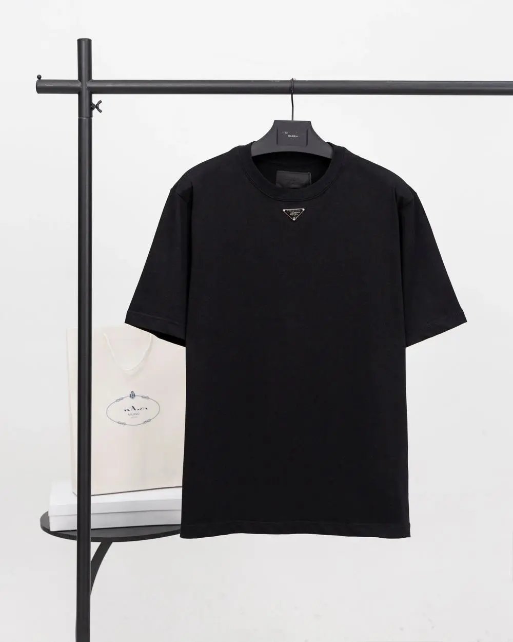 Prada T-Shirts Short-sleeve crew-neck logo — Style 3