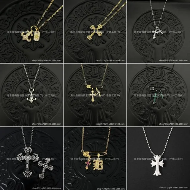 Unbranded Jewelry Pendant Necklaces with Cross and Anchor Designs product detail image 1