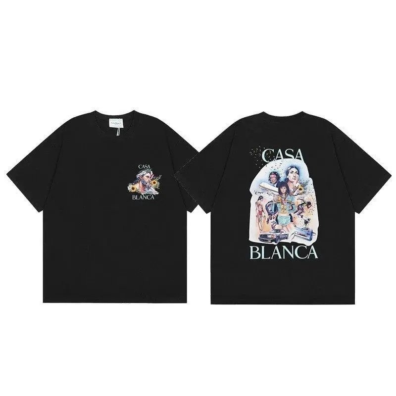 Casablanca T-Shirts Short-Sleeve Graphic Print — Style 10