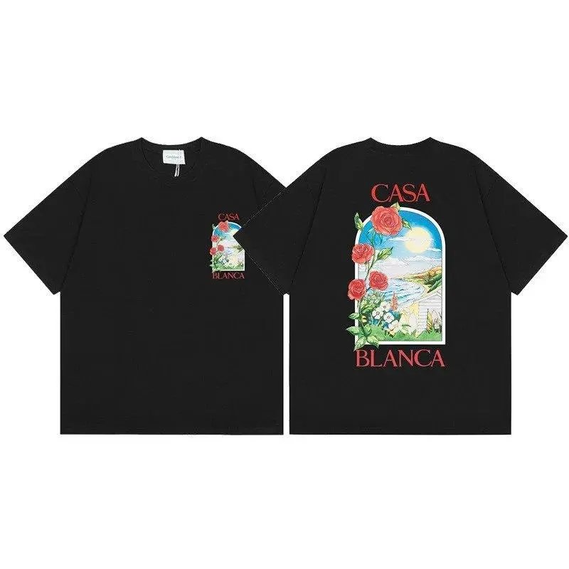 Casablanca T-Shirts Short-Sleeve Graphic Print — Style 34