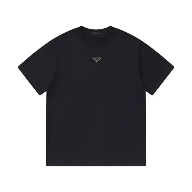 Prada T-Shirts Short-sleeve crew-neck logo product detail image 4