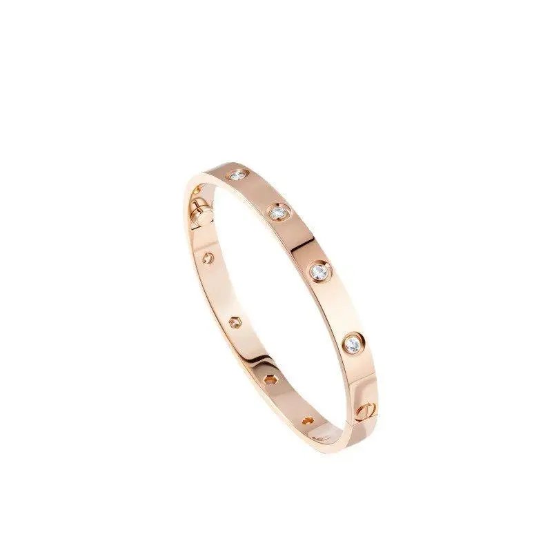 Unbranded Jewelry Screw-Motif Crystal Bangle Bracelet image 2