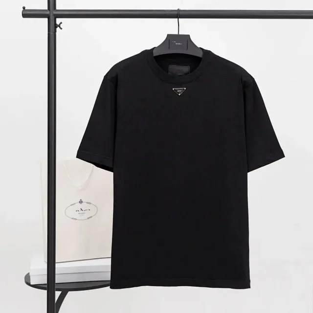 Prada T-Shirts Short-sleeve crew-neck logo product detail image 2