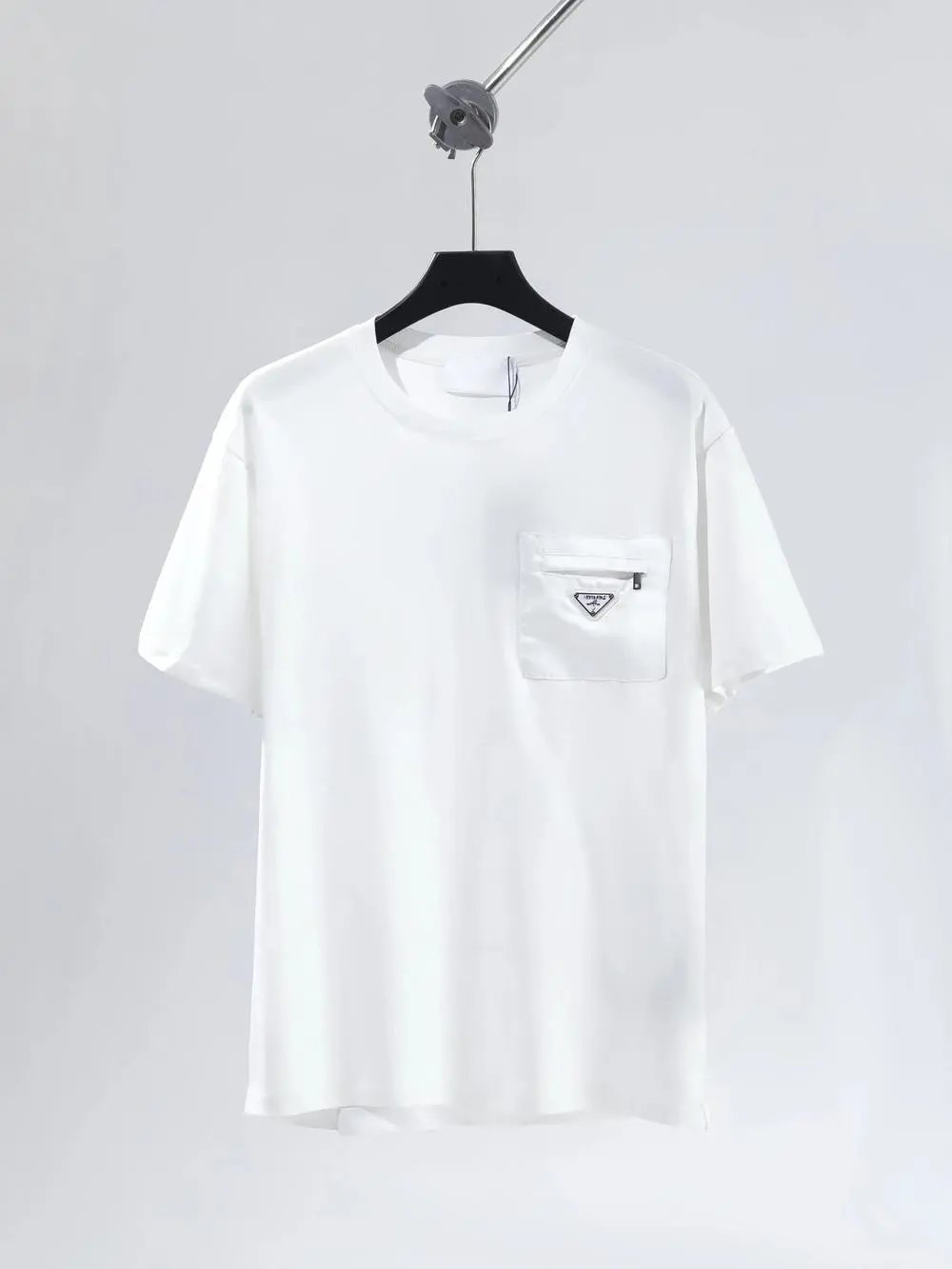 Prada T-Shirts Short-sleeve crew-neck logo — Style 12