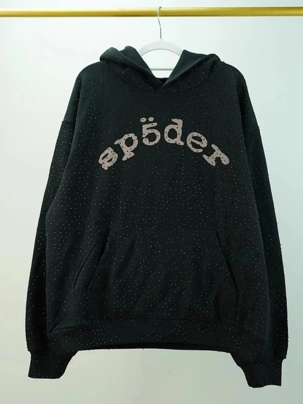 SP5DER Hoodies & Sweatshirts Rhinestone Logo Pullover Hoodie — Style 2