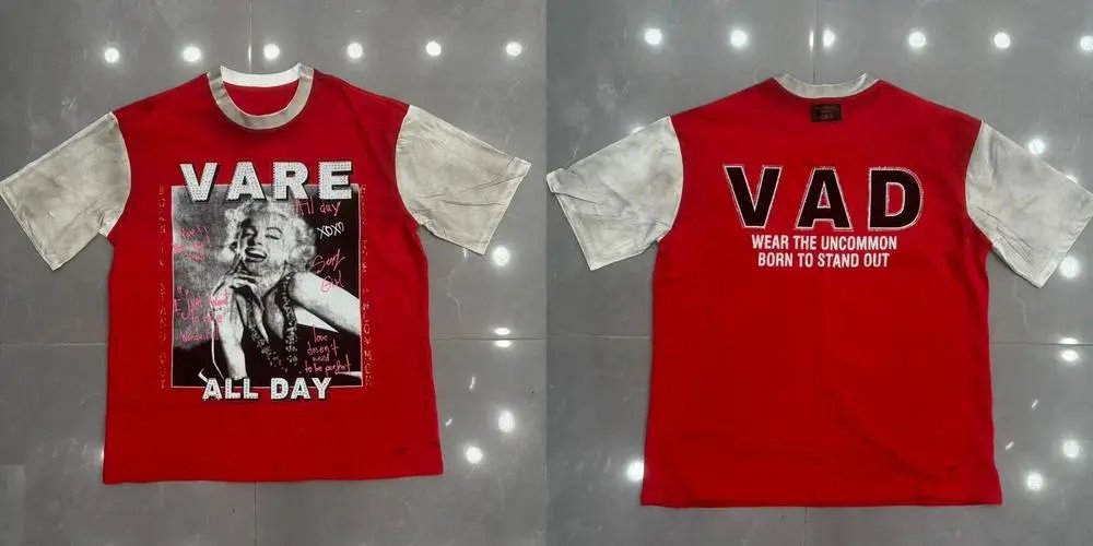 VARE ALL DAY T-Shirts Oversized Graphic Print Short-Sleeve T-Shirt — Style 6