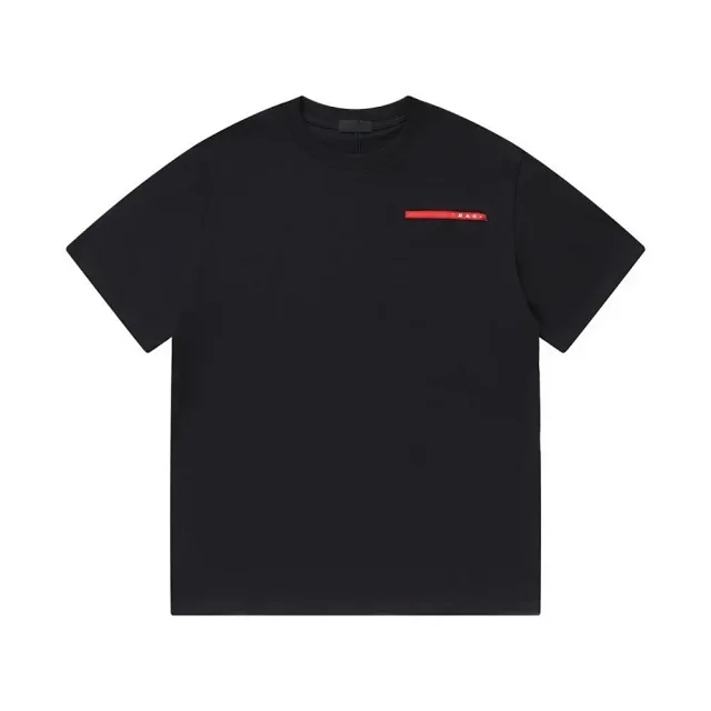 Prada T-Shirts Short-sleeve crew-neck logo product detail image 5