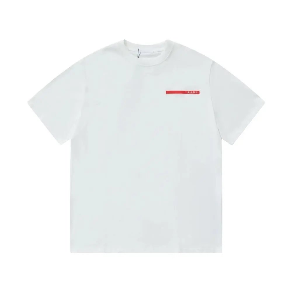 Prada T-Shirts Short-sleeve crew-neck logo — Style 8