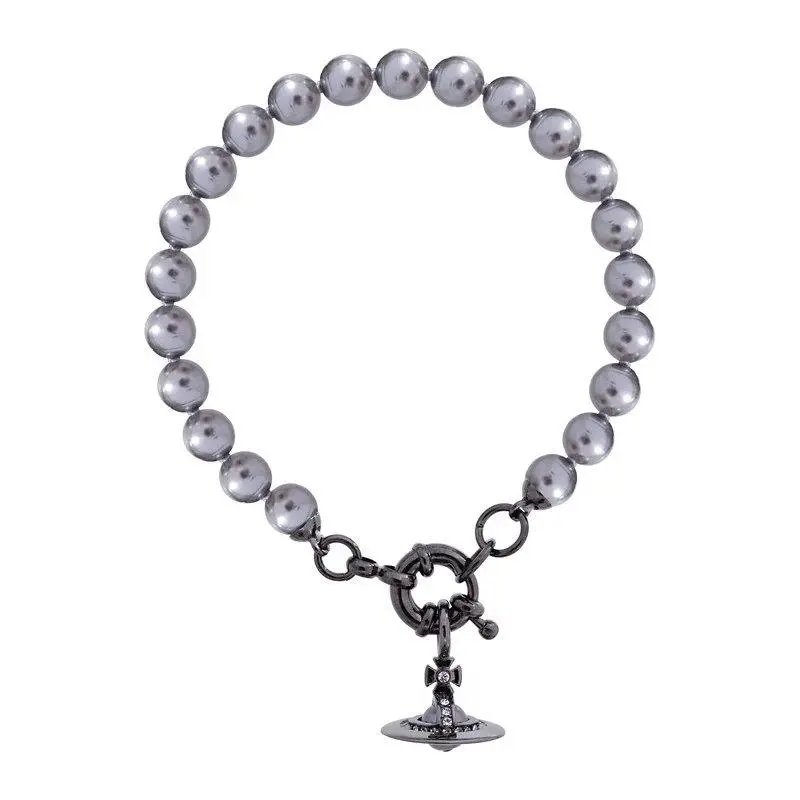 Vivienne Westwood Jewelry Pearl-Bead Orb Charm Necklace and Bracelet Set — Style 3