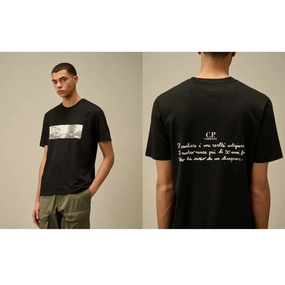 C.P. Company T-Shirts Short-Sleeve Graphic Logo T-Shirt — Style 32
