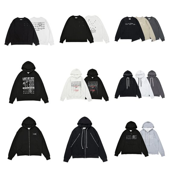 Maison Margiela MM6 Number Print High-Quality Cotton Unisex Hoodie Wholesale