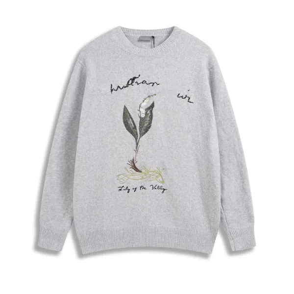Gucci Script Logo Knit Sweater Gray - 26