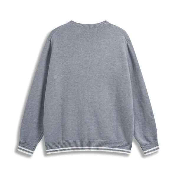 Gucci Script Logo Knit Sweater Gray - 13