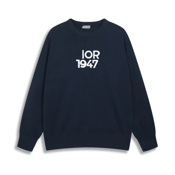 IOR 1947 Navy Knit Sweater - 1