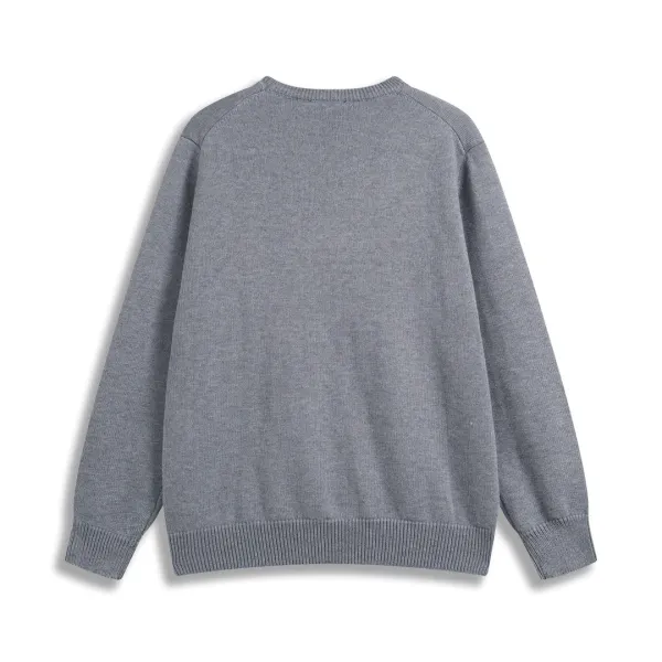 Gucci Script Logo Knit Sweater Gray - 11