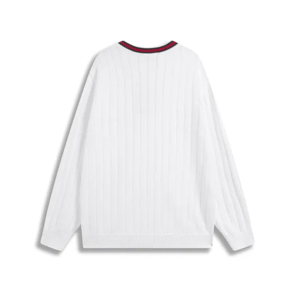 Gucci Script Logo Knit Sweater Gray - 7