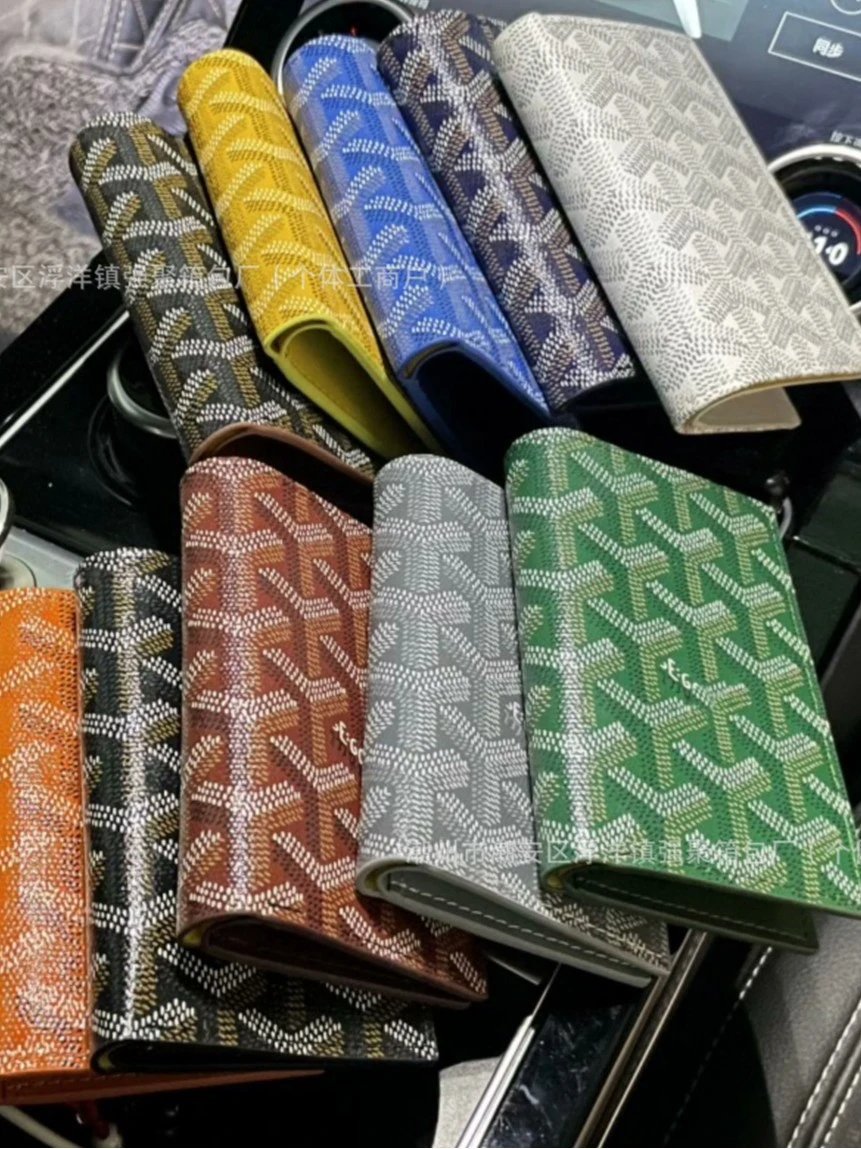 2025 New Goyard Card Holder Wallet Printed Short Folding Card Case Coin Purse Unisex Trendy