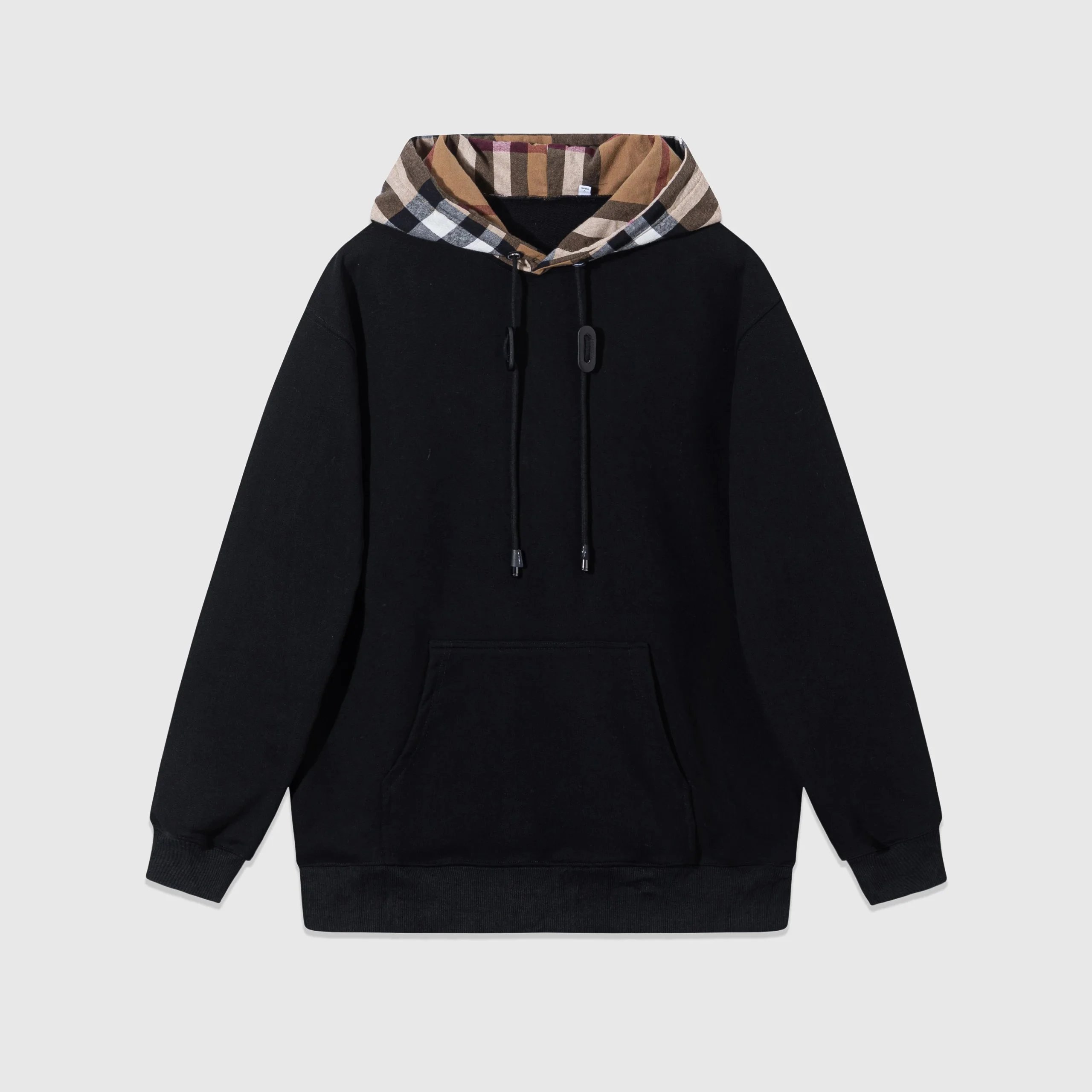 Burberry Hoodies & Sweatshirts Logo Print and Check-Trim — 02