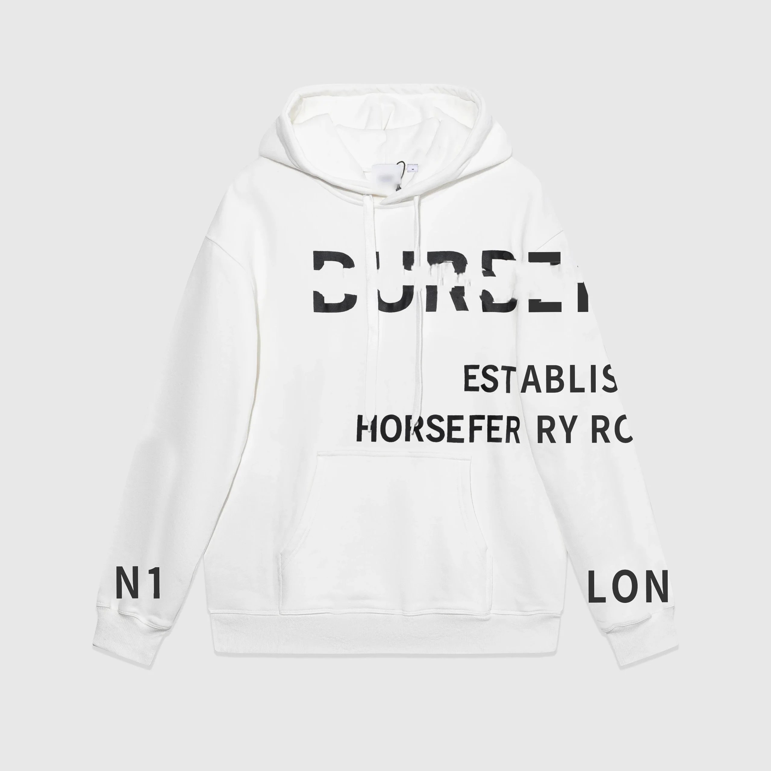 Burberry Hoodies & Sweatshirts Logo Print and Check-Trim — 12