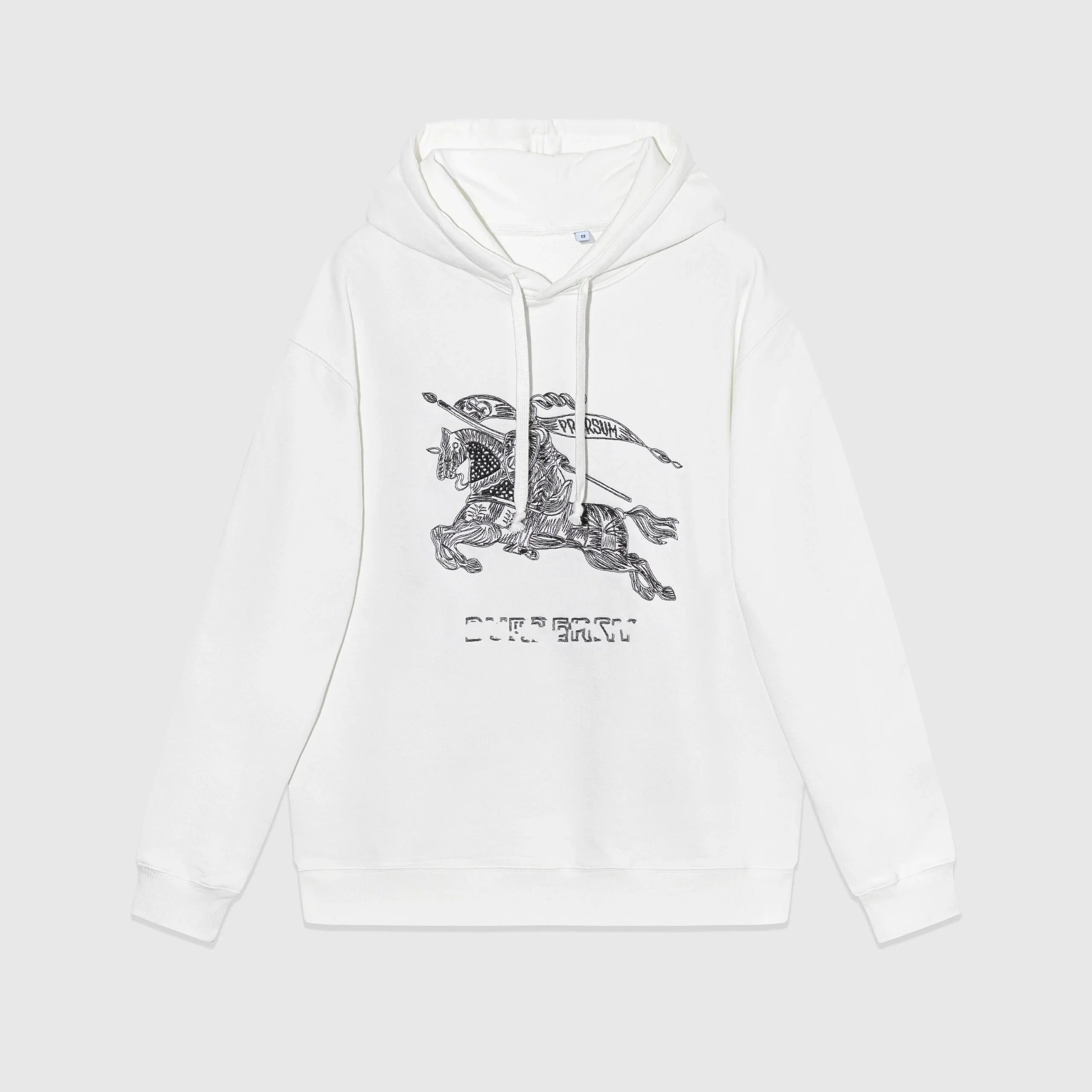 Burberry Hoodies & Sweatshirts Logo Print and Check-Trim — 06