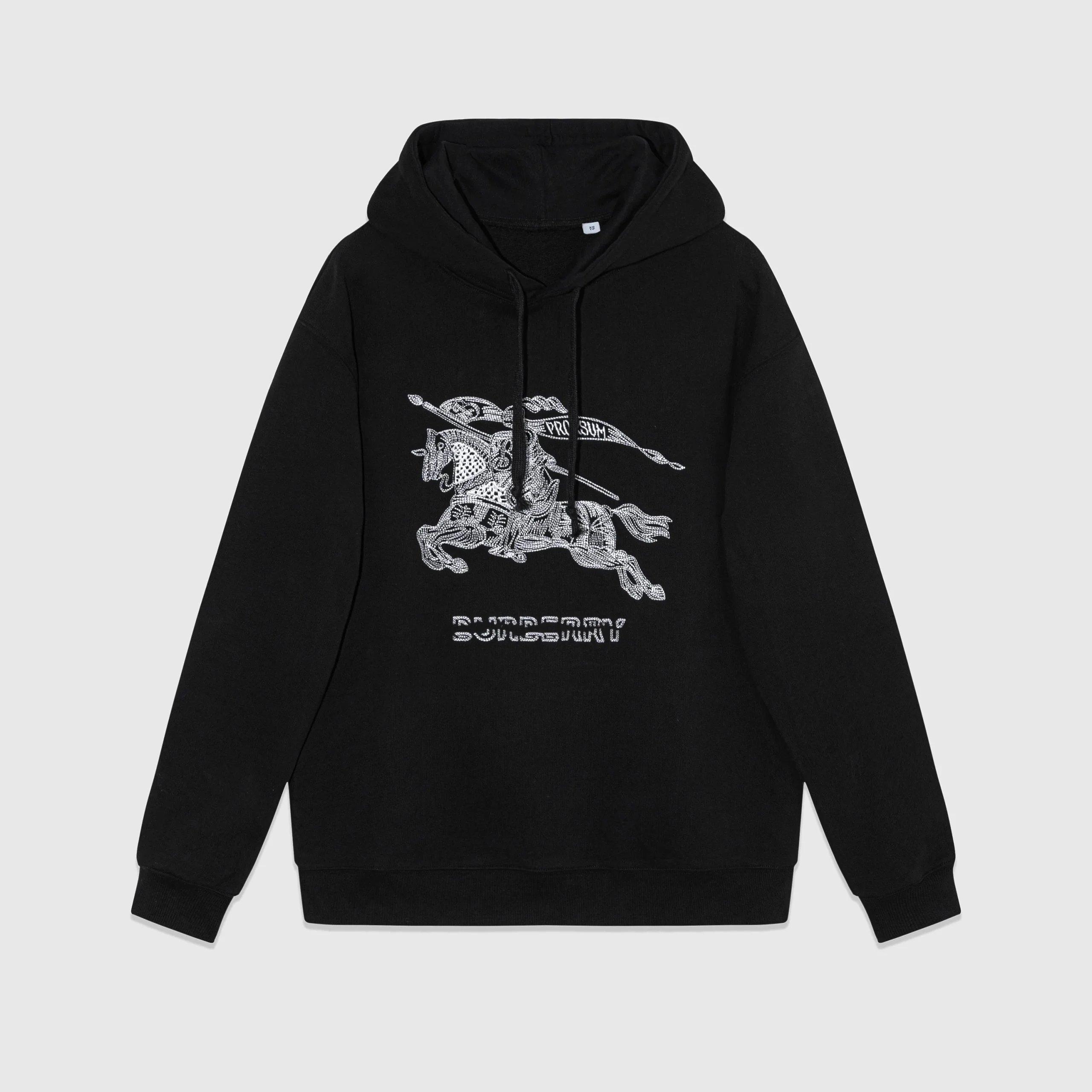 Burberry Hoodies & Sweatshirts Logo Print and Check-Trim — 07