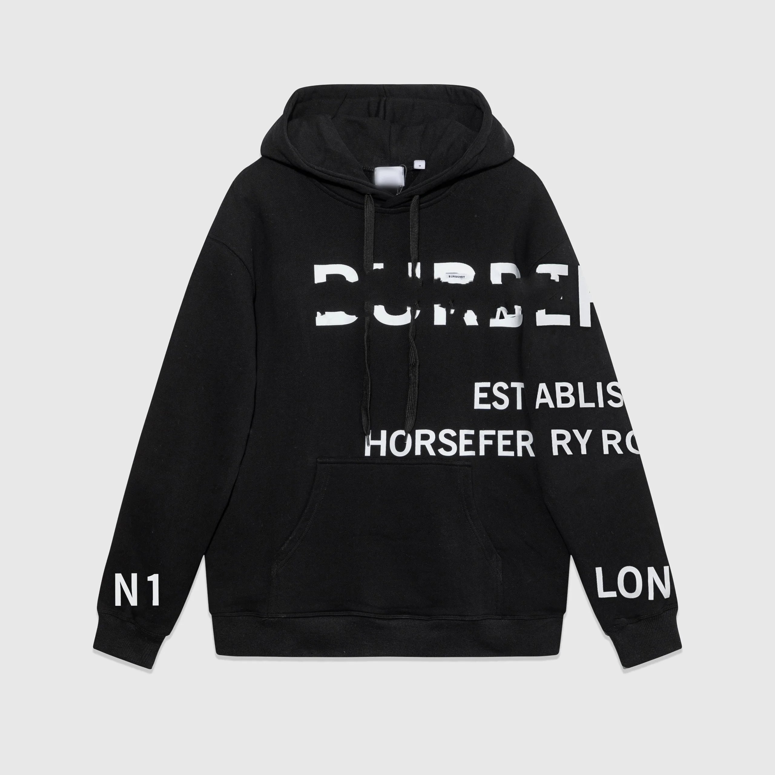Burberry Hoodies & Sweatshirts Logo Print and Check-Trim — 13