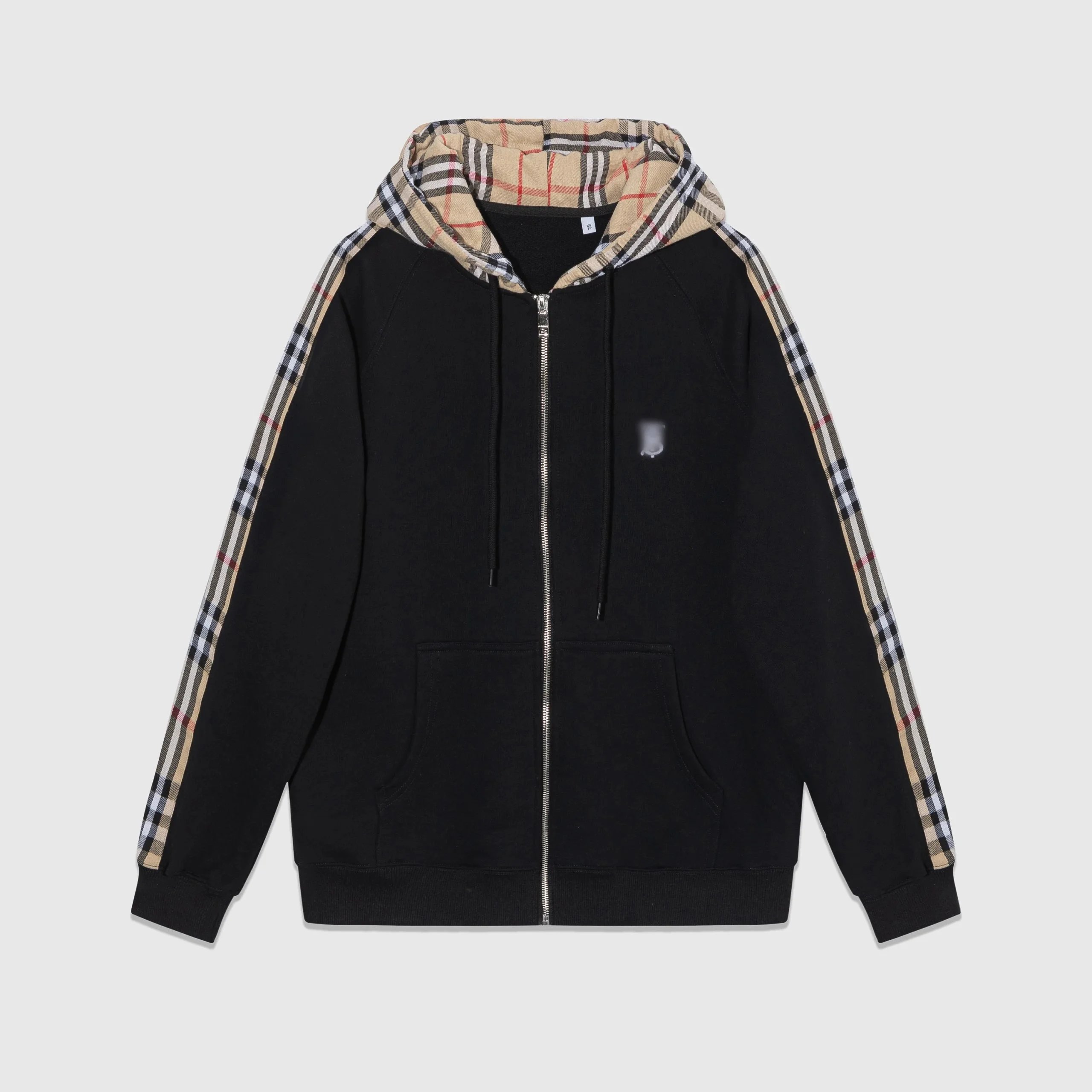 Burberry Hoodies & Sweatshirts Logo Print and Check-Trim — 21