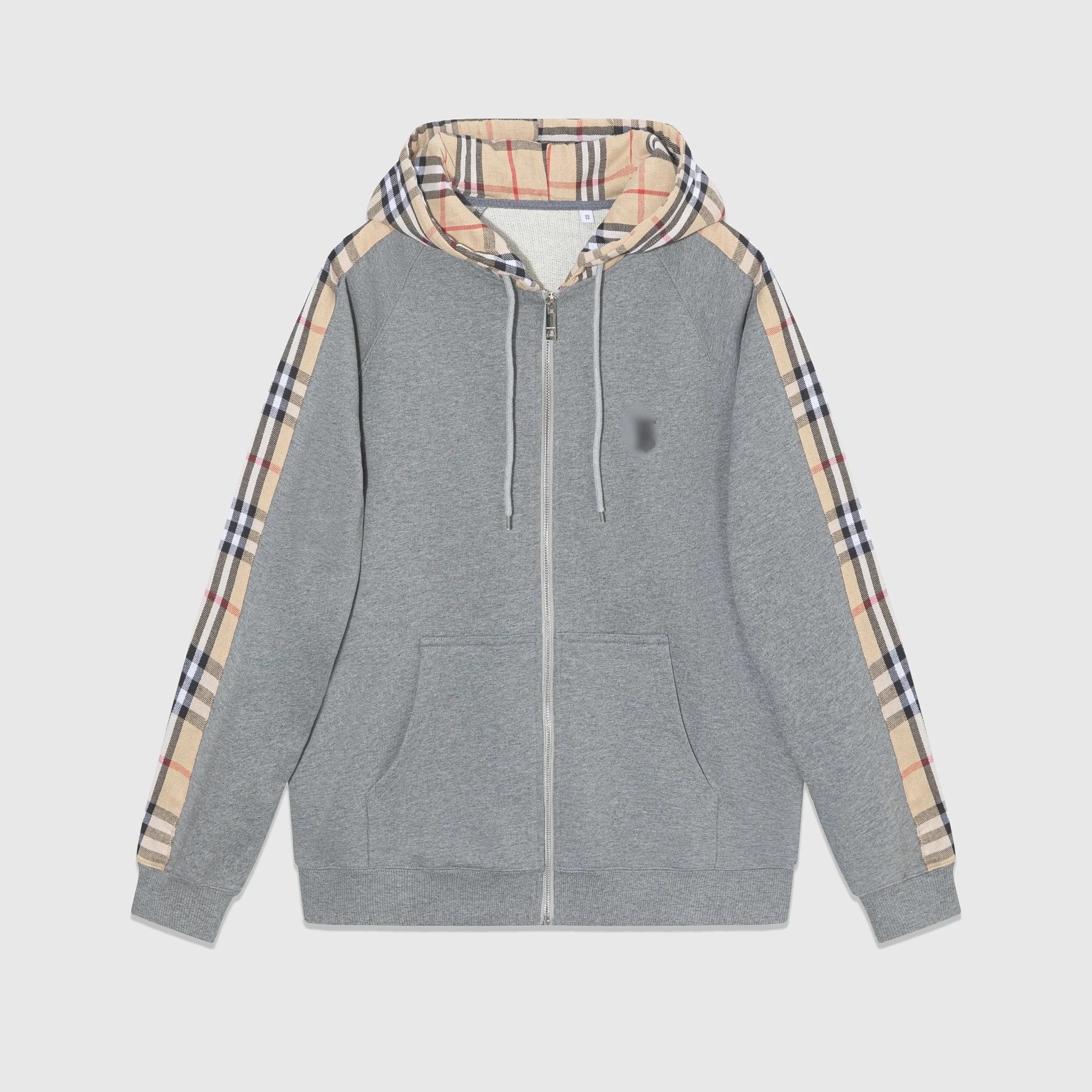 Burberry Hoodies & Sweatshirts Logo Print and Check-Trim — 20