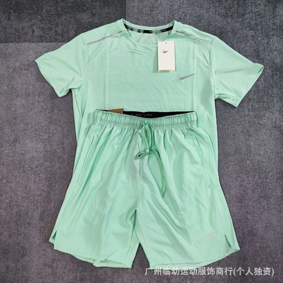 Summer Breathable Casual Loose Fit Quick-Dry Sports Training Shorts and T-Shirt Set for Men and Women, Unisex