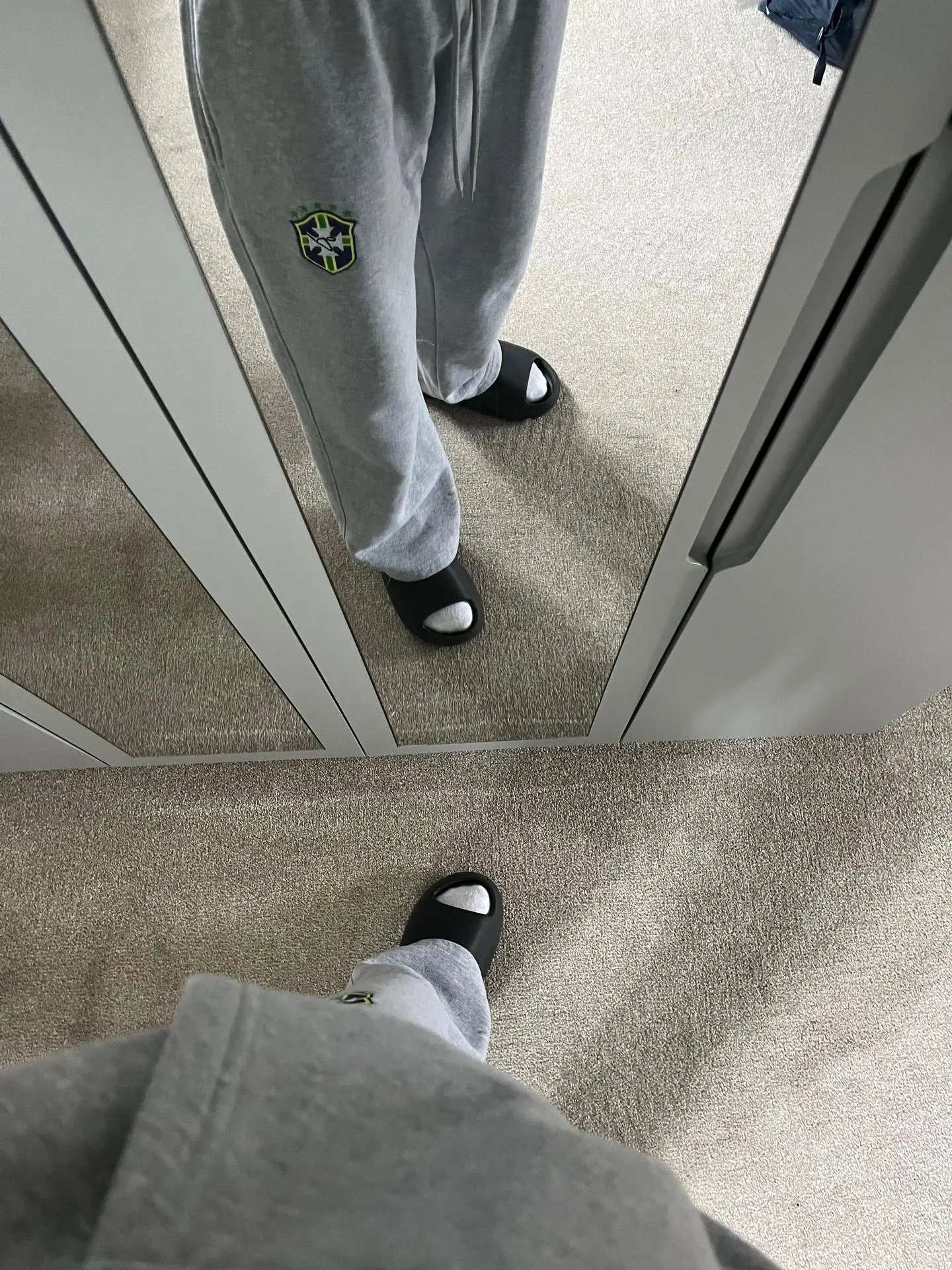 Gray Embroidered Pants (High Quality)