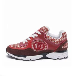 thumbnail for Unisex small fragrance cowhide lace-up color-blocked panda round toe thick-soled heightened dad shoes jogging casual and versatile