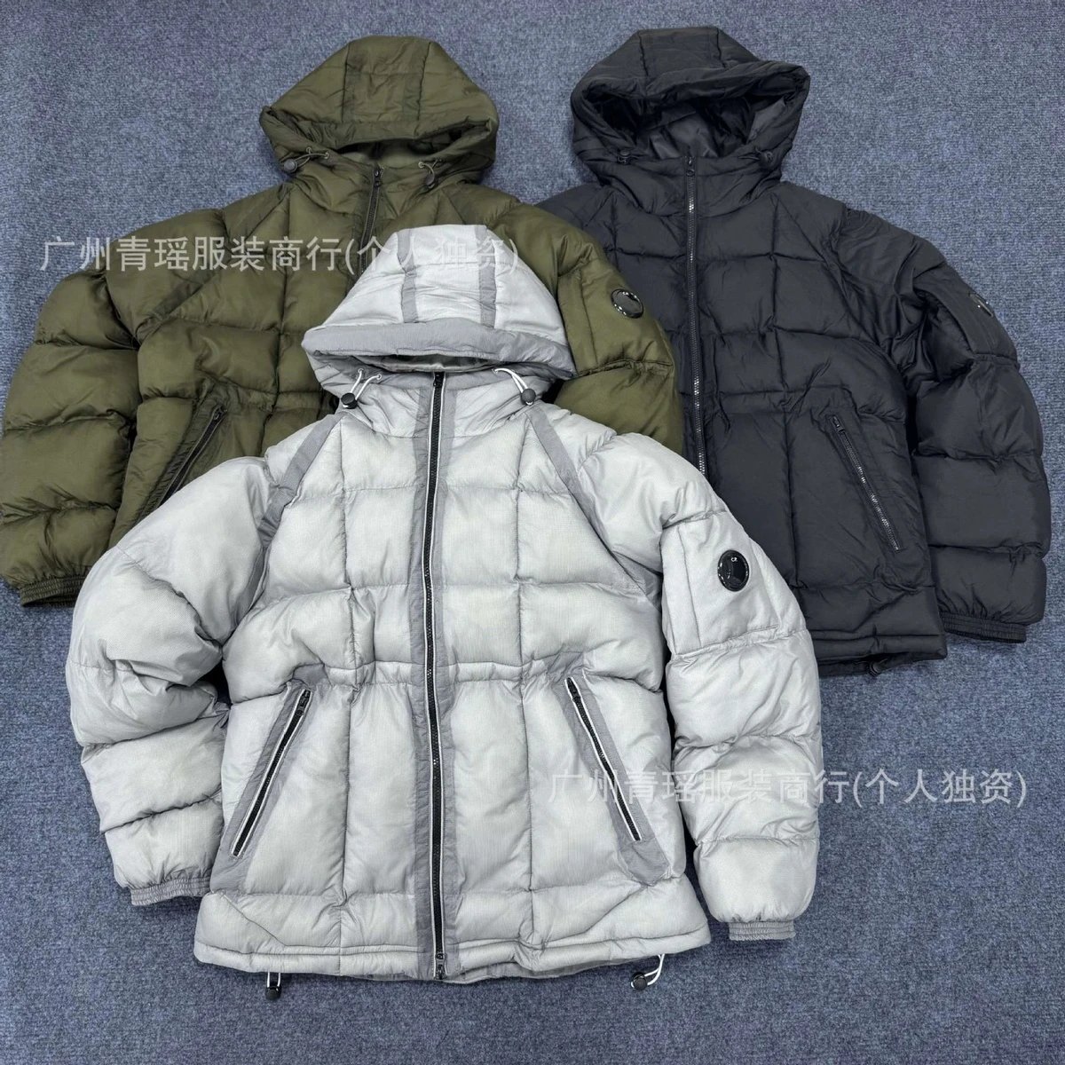 Overseas Trade Company Winter Thick Warm Padded Jacket Glasses Collaboration Street Trend Hooded Outerwear