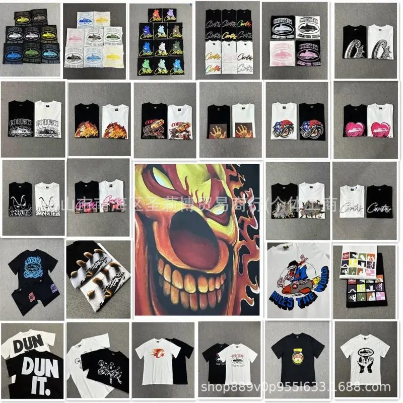Co*rte*iz Alcatraz Europe and the United States wind high-quality half-sleeved loose U.S. tide style street t-shirt casual short-sleeved