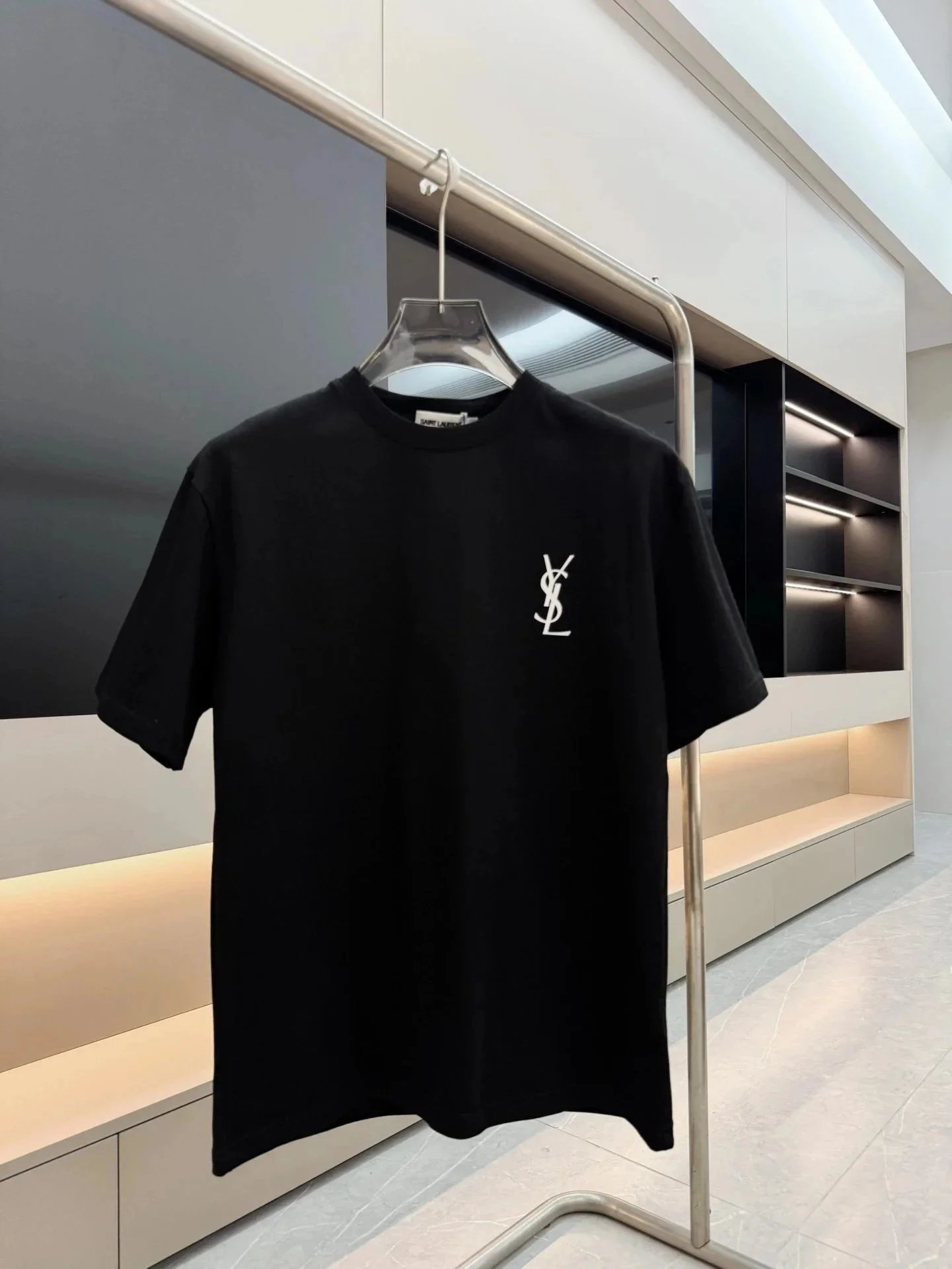 Saint Laurent Logo Print White T-Shirt - 6