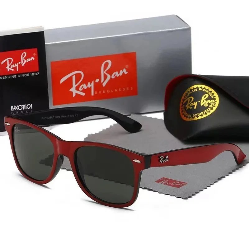 Ray-Ban Eyewear Wayfarer Sunglasses — Red Exterior, Black Interior - M24