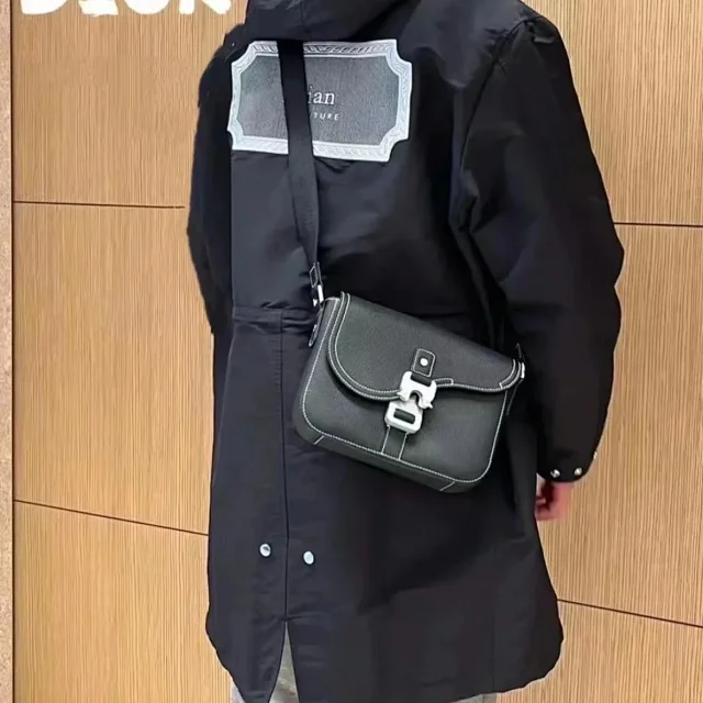 Dior Crossbody Bags Oblique-pattern flap bag with buckle closure product detail image 1