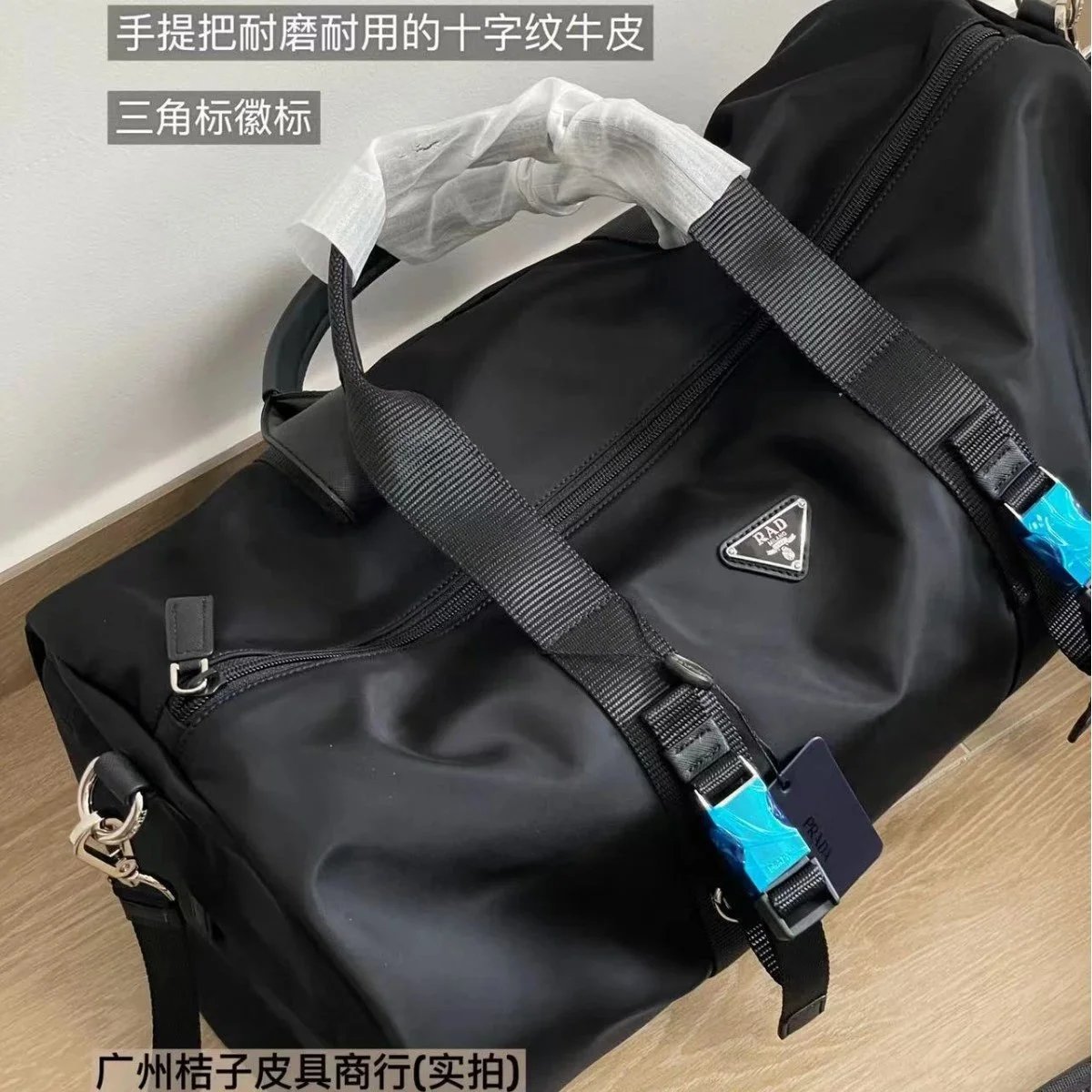 Prada Black Nylon and Saffiano Leather Duffle Bag product photo 2