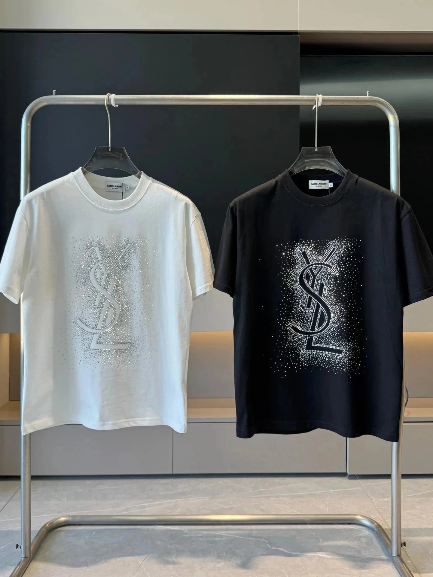Saint Laurent Logo Print White T-Shirt - 3