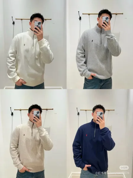 Ralph Lauren Polo Quarter-Zip Sweater Forest Green - 5