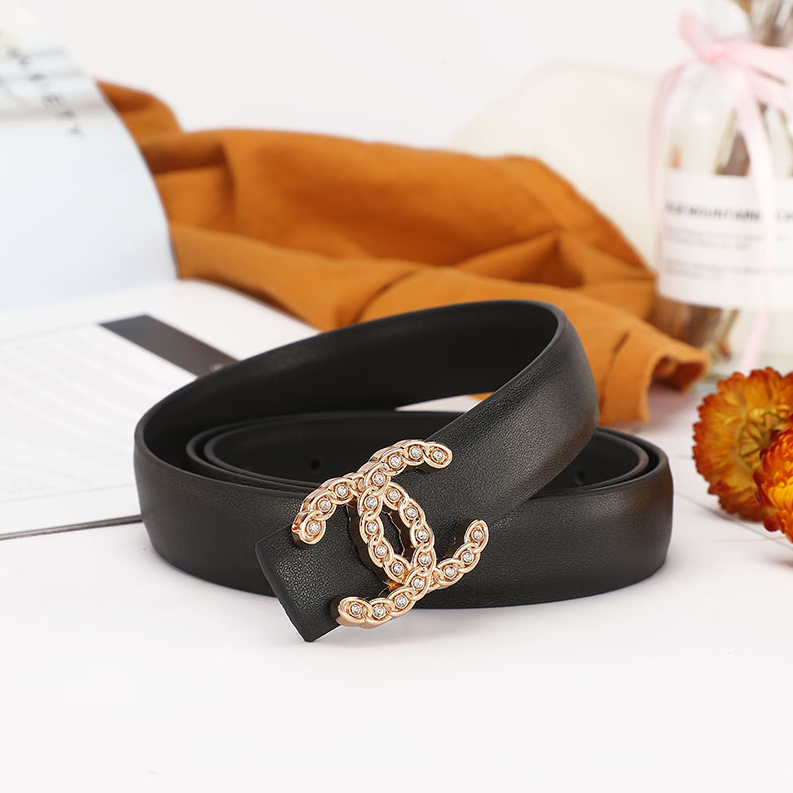 Chanel Belts Interlocking CC buckle belt — C- 4 black