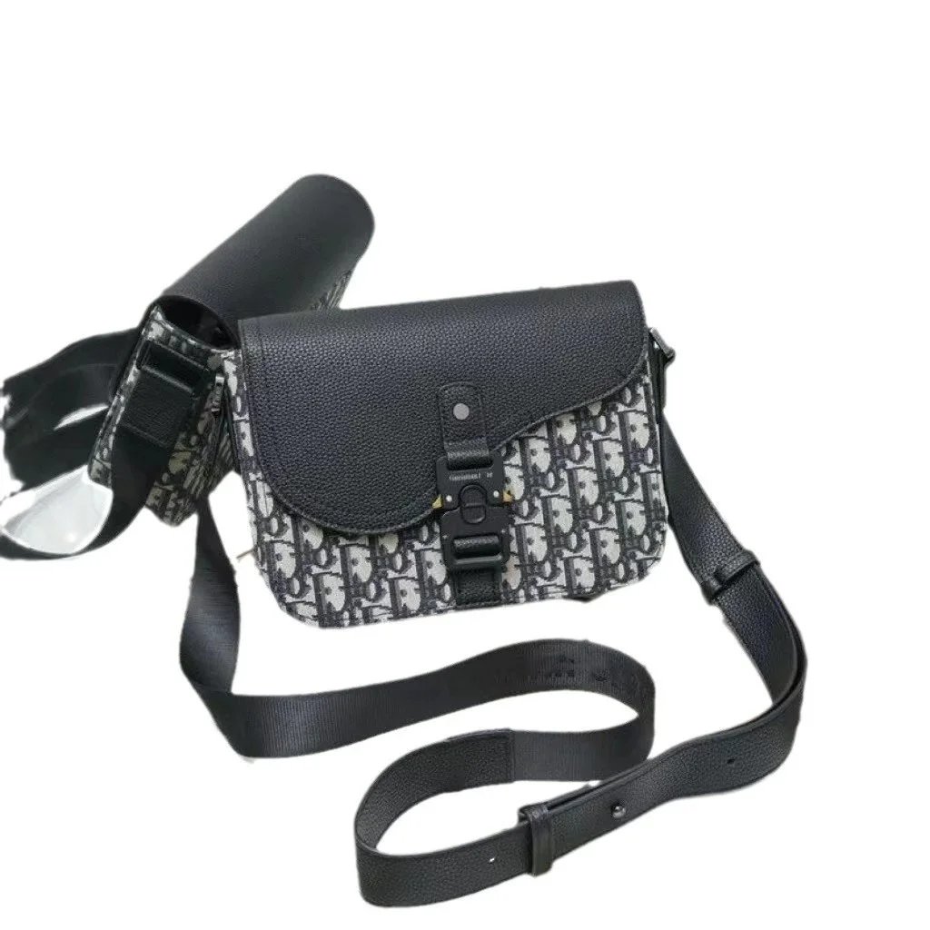 Dior Crossbody Bags Oblique-pattern flap bag with buckle closure image 5